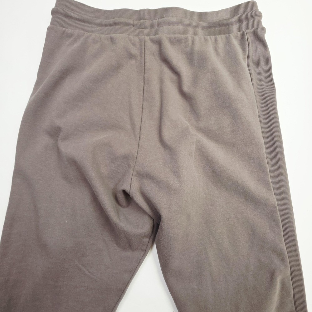 GUESS Joggers Women Large Brown Chenille Logo Ribbed Fleece Sweatpants - Picture 3 of 9